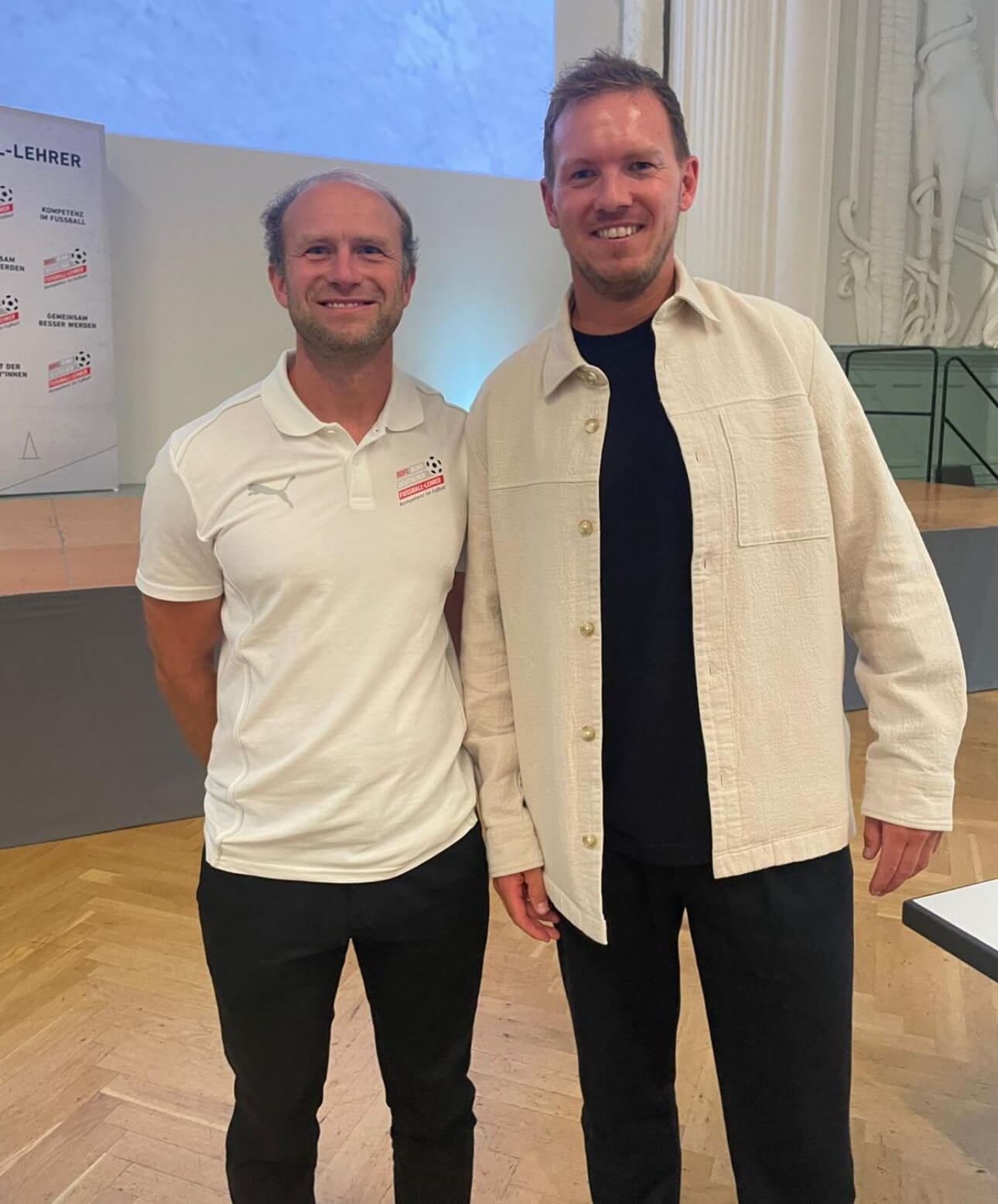 Marcus Urban and Julian Nagelsmann - Head Coach of German National Team